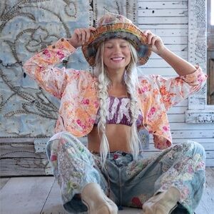 Magnolia Pearl Le Brun Cropped Tuxedo Jacket 🌸 REVERSIBLE AND GORGEOUS! NWT